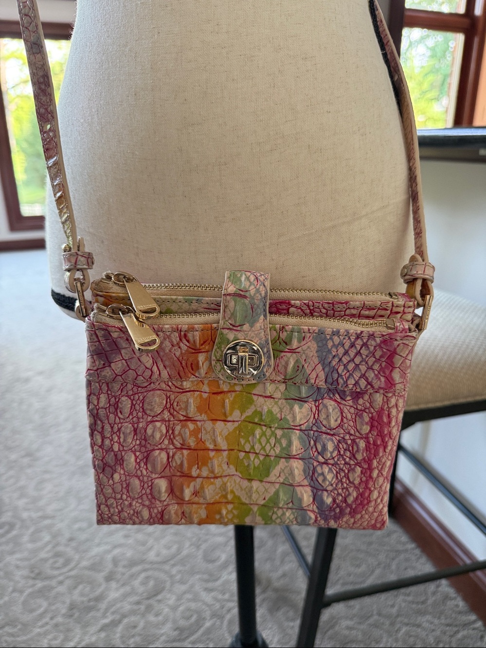 Brahmin Mina Optimism Crossbody Rainbow Bag - Picture 5 of 12